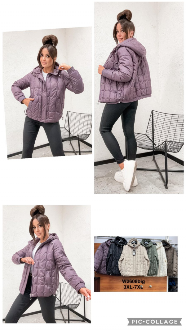 Kurtki damskie cienki Roz 3XL-7XL, 1 Kolor Paczka 5 szt